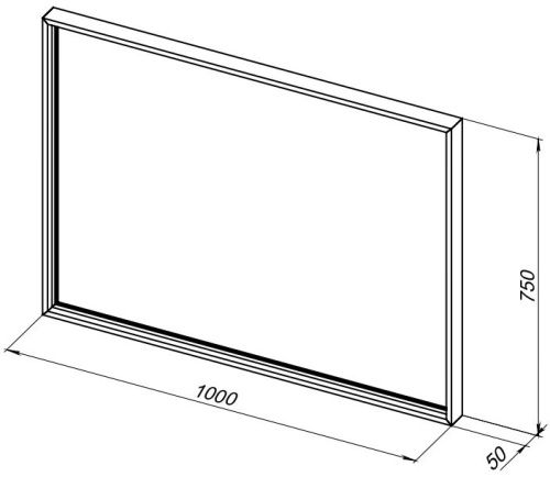 Зеркало с подсветкой De Aqua Алюминиум 00261704 100х80 подвесное - фото 4