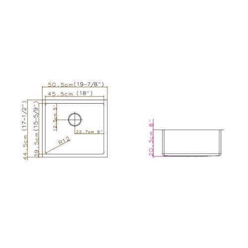 Кухонная мойка Grandex Aqua PROLINE 50 300083 50х45 цвет серый поверхность матовая - фото 3