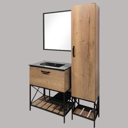 Тумба с раковиной Comforty Бредфорд 00004149064CF 80х50 напольная цвет коричневый - фото 5