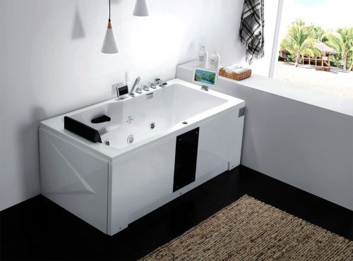 Ванна акриловая гидромассажная Gemy G9066 II O R 170х85 пристенная прямоугольная с каркасом - фото 2