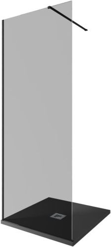 Душевая перегородка Allen Brau Infinity 3.21004.BBA.T 80х200 стекло тонированное профиль черный - фото 2