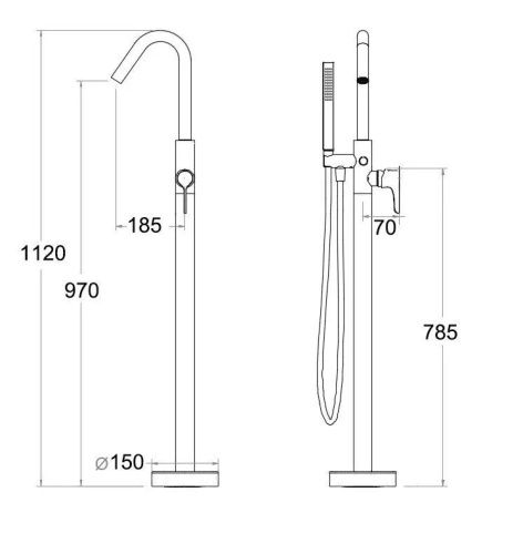 Смеситель BOCH MANN SELLA B BM9635 напольный черный - фото 3
