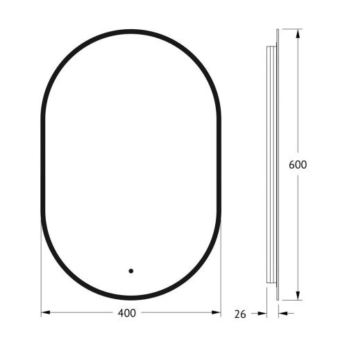 Зеркало с подсветкой Defesto AURA DF 2931R 40х60 подвесное - фото 2