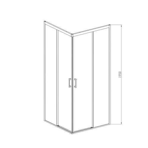 Душевой уголок Vincea Soft VSS-3SO900CLGM 90х90 стекло прозрачное профиль вороненая сталь без поддона - фото 3
