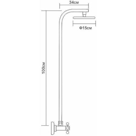 Душевая стойка D-Lin D10A08-1 настенная цвет хром