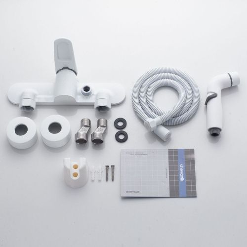 Гигиенический душ со смесителем Shevanik S4705C-1 белый - фото 4