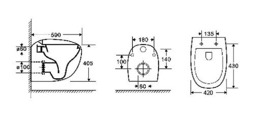 Унитаз подвесной WeltWasser 10000003809 белый с сиденьем микролифт безободковый душевой смыв - фото 4