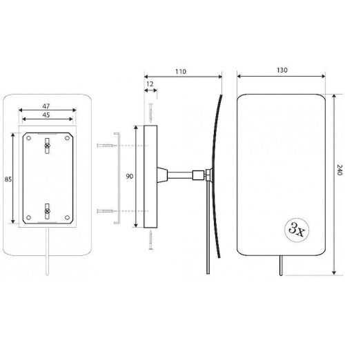 Косметическое зеркало Bemeta 112201222 - фото 2