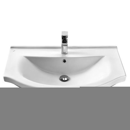 Раковина из сантехнического фарфора Santek Эльбрус WH109653 80х50 накладная цвет белый