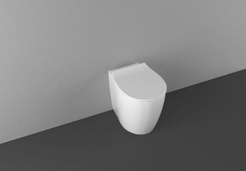 Унитаз приставной Allen Brau Fantasy 4.11007.20 белый с сиденьем микролифт безободковый каскадный смыв - фото 5