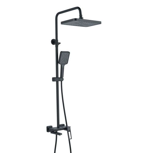 Душевая стойка Shevanik S6826H настенная цвет черный - фото 2