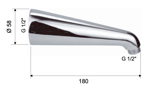 Кронштейн для верхнего душа Remer 34620 хром - фото 2