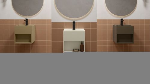 Раковина из искусственного камня Zenon Titan 4000.000.000.000.39678 30х30 подвесная цвет белый - фото 4