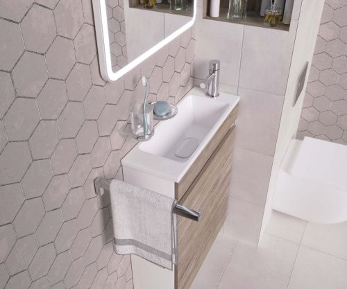 Раковина из искусственного камня Uperwood Modul 2911020338 60х20 полувстраиваемая цвет белый - фото 4