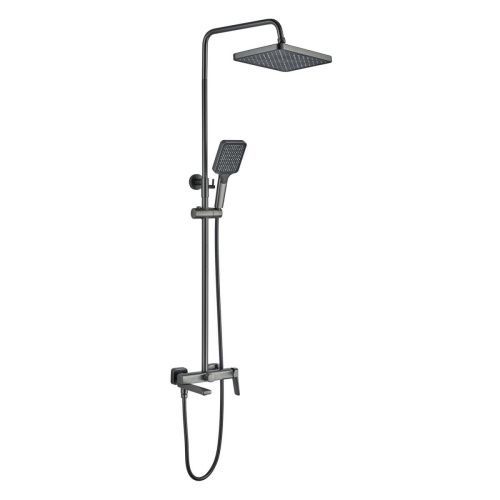 Душевая стойка Shevanik S9936T настенная цвет оружейная сталь - фото 2