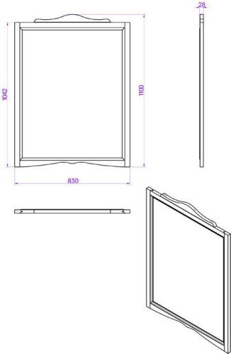 Зеркало TW collection Veronica Nuovo VER1183-B 80х110 - фото 2