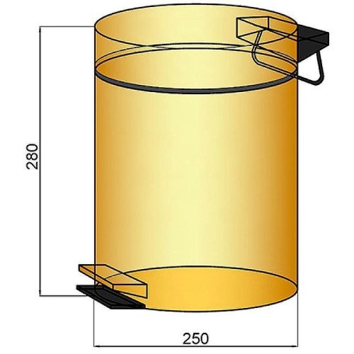 Ведро мусорное педальное Boheme 10426-SGM - фото 2
