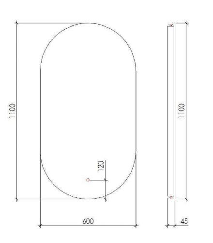 Зеркало с подсветкой и антизапотевателем Boheme 568-G 60х110 подвесное - фото 3