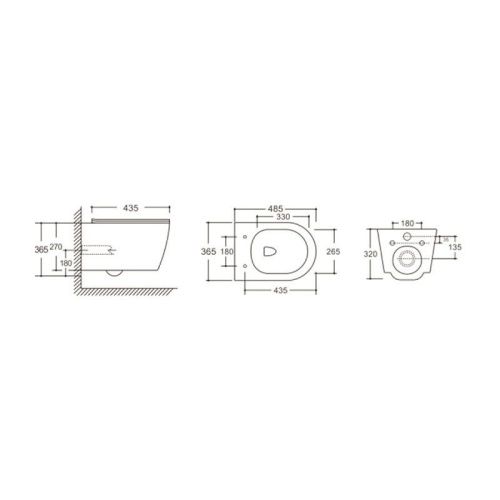 Унитаз подвесной Cerutti SPA CT10016 черный с сиденьем микролифт безободковый каскадный смыв - фото 3