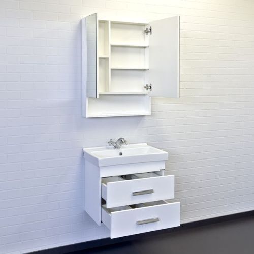 Тумба с раковиной Comforty Никосия 00-00011161CF 60х40 подвесная цвет белый - фото 5