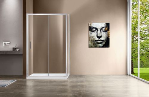 Душевой уголок Vincea Garda VSR-1G1013CL 130х100 стекло прозрачное профиль хром без поддона - фото 2