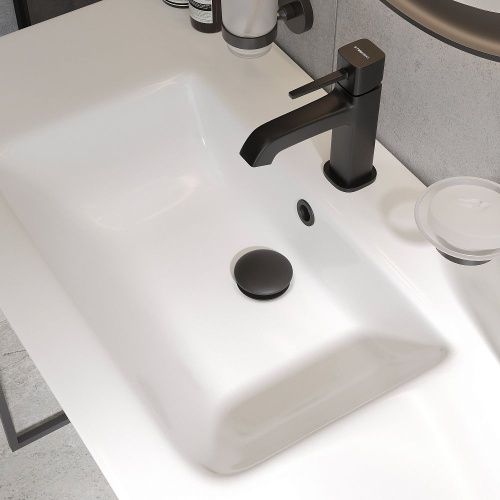 Комплект: Донный клапан Stworki SW-001BK черный матовый + Сифон SD-001BK черный матовый (1034987) - фото 3