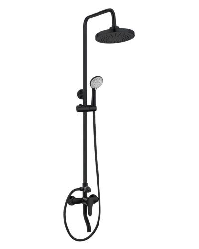 Душевая стойка OneLife P01-911b настенная цвет черный