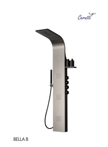 Душевая панель Cerutti SPA CT9254 настенная цвет черный - фото 2