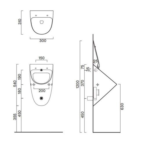 Писсуар подвесной Catalano Comfort 932541001 белый - фото 2