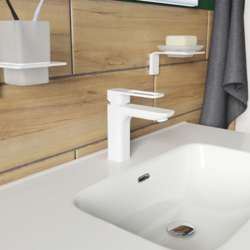 Смеситель IDDIS Slide SLIWT00i01 на раковину белый - фото 5