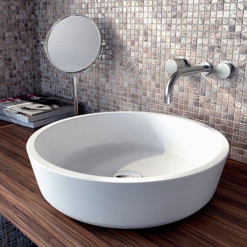 Раковина из искусственного камня MonteBianco Isola Bella 11092 40х40 встраиваемая цвет белый без отверстий под смеситель - фото 3