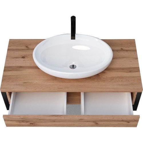 Тумба под раковину 1MarKa Grunge Loft Ц0000015940 70х50 подвесная цвет коричневый - фото 3