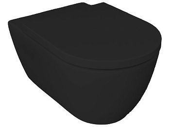 Чаша унитаза подвесная Hatria FUSION A0Y1CC02 цвет черный без сиденья безободковая душевой смыв