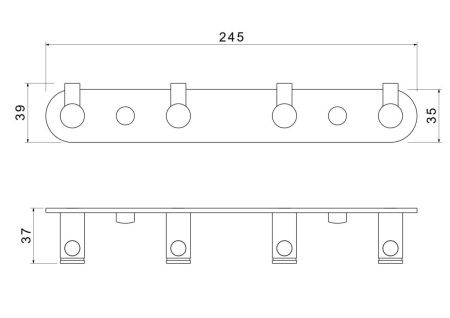 Крючок для ванны Aquatek ЕВРОПА AQ4123BG
