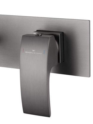 Смеситель для раковины Wonzon & Woghand Fit WW-88869009-BGM встраиваемый в стену серый - фото 4