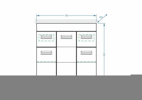 Тумба под раковину Stella Polar Фиора SP-00000213 80х40 напольная цвет белый - фото 2