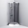 Душевой уголок Am.Pm Like W83G-333-095CG 95х95 стекло тонированное профиль хром без поддона
