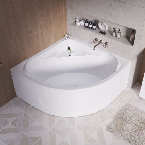 Ванна акриловая 1MarKa PALERMO 01па1515 150х150 угловая четверть круга без каркаса - фото 4