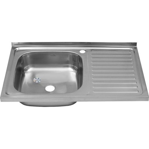 Кухонная мойка Melana 076 ta L (*20) 80х50 цвет хром поверхность Матовая - фото 2