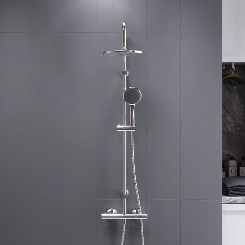 Душевая стойка Dorff Futura D0710400 настенная цвет хром с термостатом - фото 4