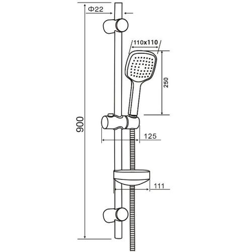 Душевой гарнитур Orange O-Shower OS904cr настенный хром - фото 5