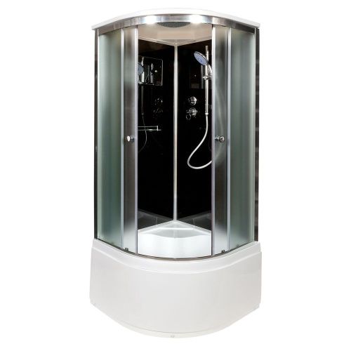 Душевая кабина AvaCan B10SBLACK 100х100 четверть круга с крышей ориентация универсальная - фото 2