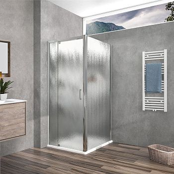 Душевой уголок Vincea Intra VSR-1I901090CH 100х90 стекло текстурное профиль хром без поддона