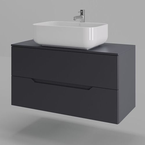 Тумба с раковиной Orange Line Li-100TugMDF+B03-600W 100х50 цвет серый - фото 2