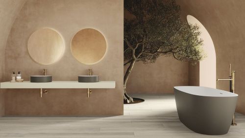 Раковина из искусственного камня Zenon Rin 4000.000.000.000.09349 40х40 накладная цвет белый - фото 5