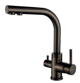 Смеситель для кухни Paulmark ESSEN Es213011-GM на мойку вороненая сталь