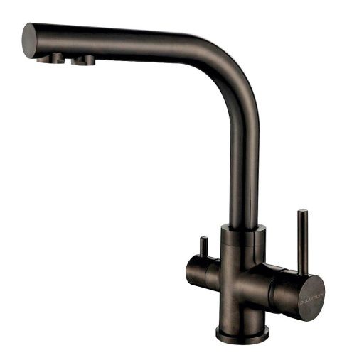 Смеситель для кухни Paulmark ESSEN Es213011-GM на мойку вороненая сталь
