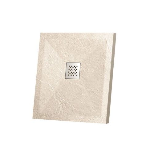 Душевой поддон из искусственного камня Vincea H25 VST-4SR9090C 90х90 бежевый