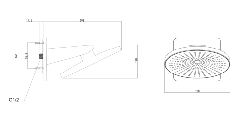Верхний душ Vincea Inspire VSHD-3I5CMB черный - фото 2