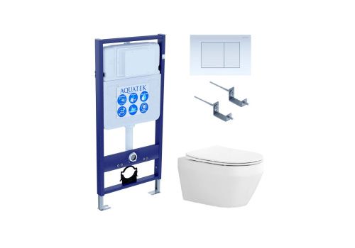 Сет унитаз + инсталляция Aquatek SET AQUATEK ЛЕЯ-009 4в1